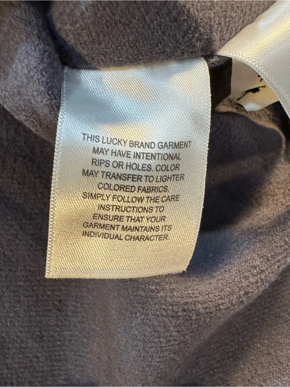 Men's Lucky Brand Cotton Long Sleeve Button-Up Shirt in Charcoal Gray